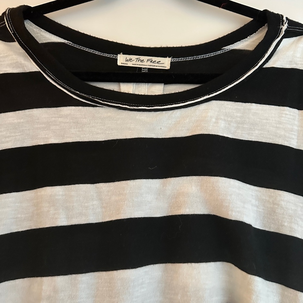 Free People East West Tee in Black and Ivory, small - Picture 3 of 5